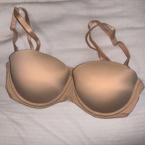 Pink Victoria’s Secret Wear Everywhere Strapless Push Up Bra 34C (Marzipan)